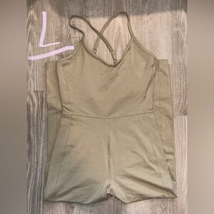 Tan Old Navy one piece workout
